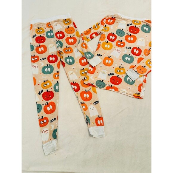 Little Sleepies OG Pumpkin Party Bamboo Pajama Set Size 4t - Picture 5 of 7